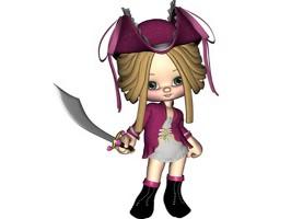 Anniversaire Pirate fille - invitation déco special filles