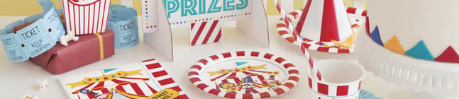 assiettes gobelets circus