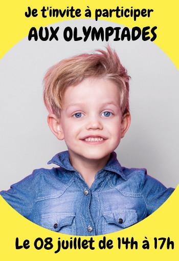 invitation olympiade personnalisee anniversaire photo